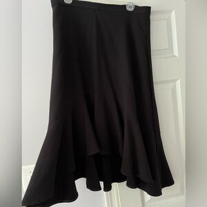 Black high low midi skirt